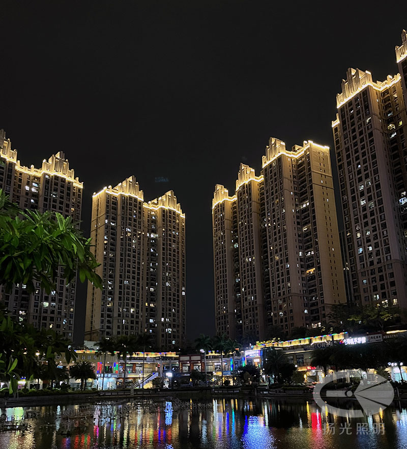 東莞希爾頓酒店泛光照明工程實(shí)景圖